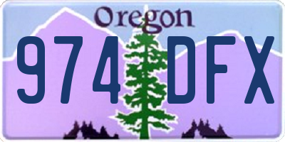 OR license plate 974DFX