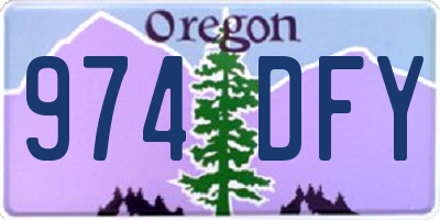 OR license plate 974DFY