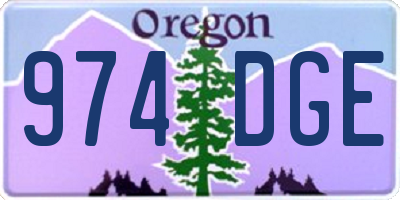 OR license plate 974DGE