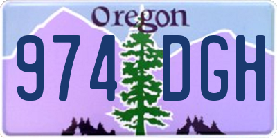 OR license plate 974DGH