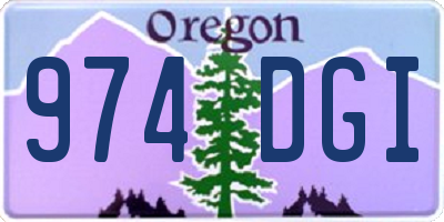 OR license plate 974DGI