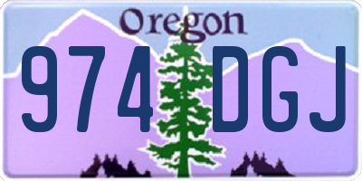 OR license plate 974DGJ