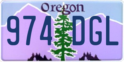 OR license plate 974DGL