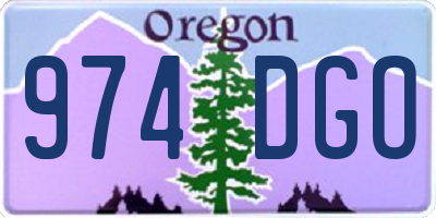 OR license plate 974DGO
