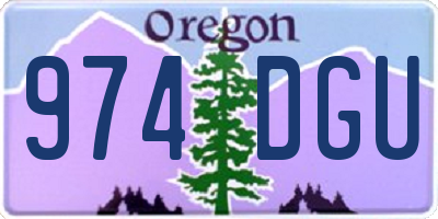 OR license plate 974DGU