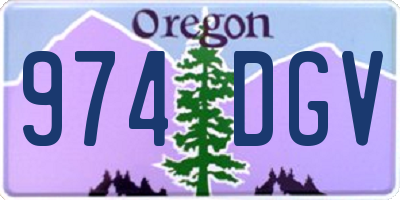 OR license plate 974DGV