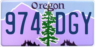 OR license plate 974DGY