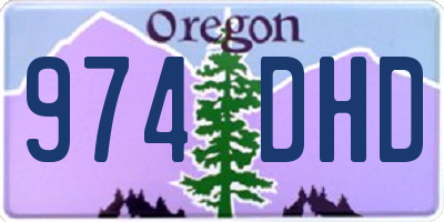 OR license plate 974DHD