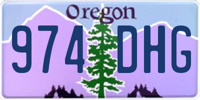 OR license plate 974DHG