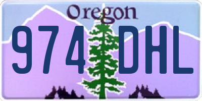 OR license plate 974DHL