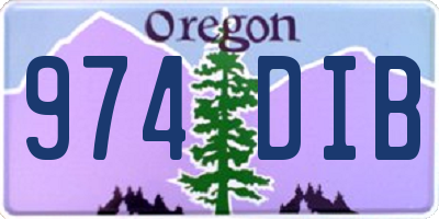 OR license plate 974DIB