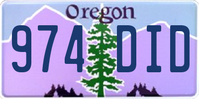 OR license plate 974DID