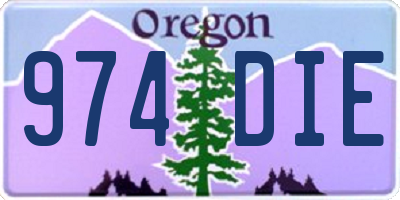 OR license plate 974DIE