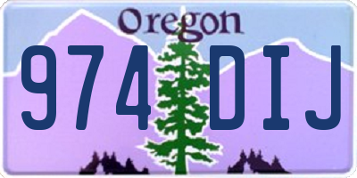 OR license plate 974DIJ