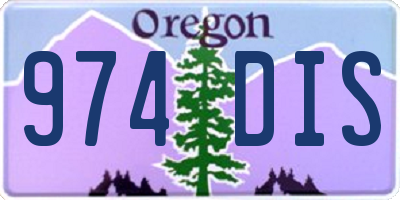 OR license plate 974DIS