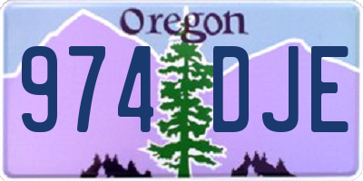 OR license plate 974DJE