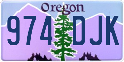 OR license plate 974DJK