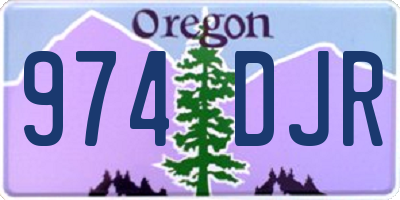 OR license plate 974DJR