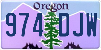 OR license plate 974DJW