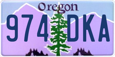OR license plate 974DKA