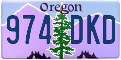 OR license plate 974DKD