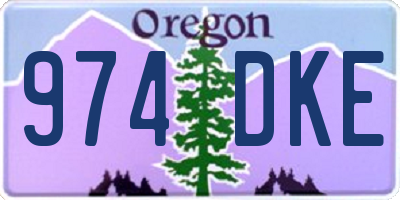 OR license plate 974DKE