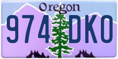 OR license plate 974DKO