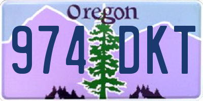 OR license plate 974DKT