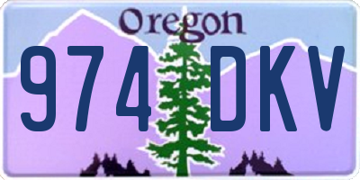 OR license plate 974DKV