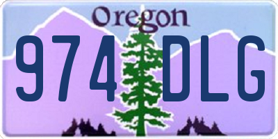 OR license plate 974DLG