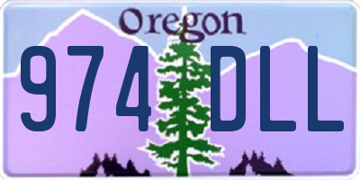 OR license plate 974DLL