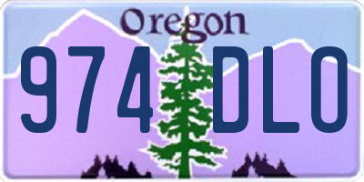 OR license plate 974DLO