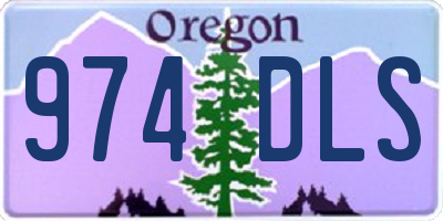 OR license plate 974DLS