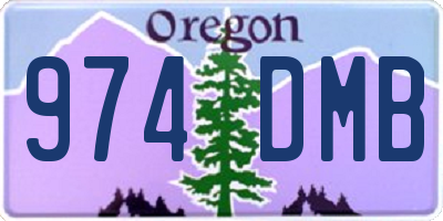 OR license plate 974DMB