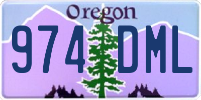 OR license plate 974DML
