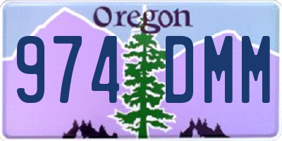 OR license plate 974DMM