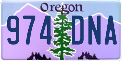 OR license plate 974DNA