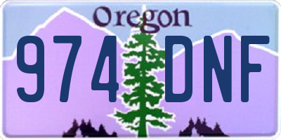 OR license plate 974DNF