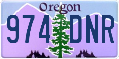 OR license plate 974DNR