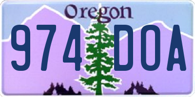 OR license plate 974DOA