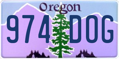 OR license plate 974DOG