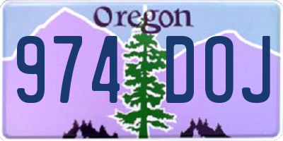 OR license plate 974DOJ