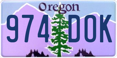 OR license plate 974DOK