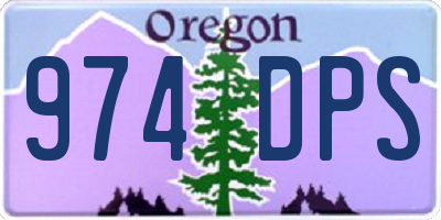 OR license plate 974DPS