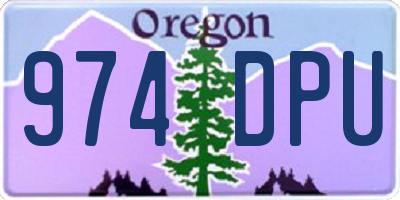 OR license plate 974DPU