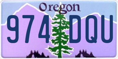 OR license plate 974DQU