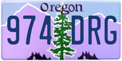 OR license plate 974DRG