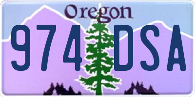 OR license plate 974DSA