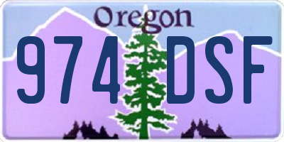 OR license plate 974DSF