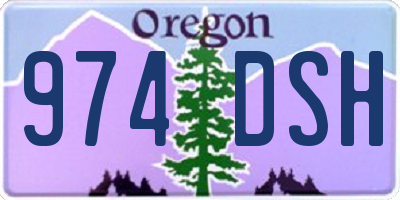OR license plate 974DSH
